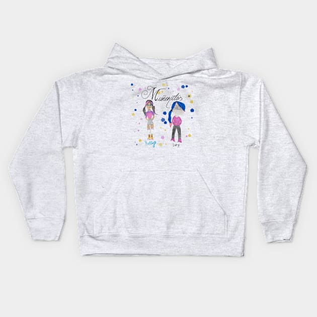 Muñekitas friends Kids Hoodie by Veronica Morales Designer